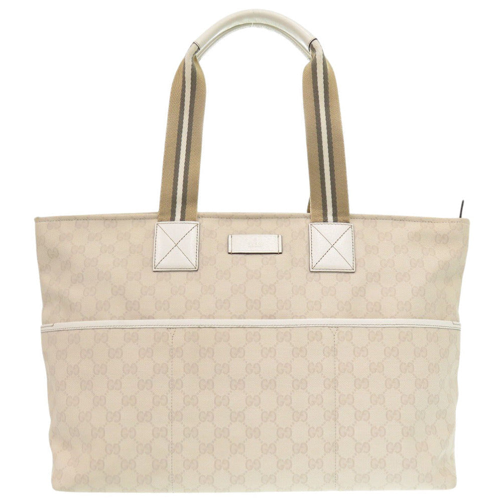 GUCCI Tote Bag 155524 GG canvas Ivory Sherry line Women