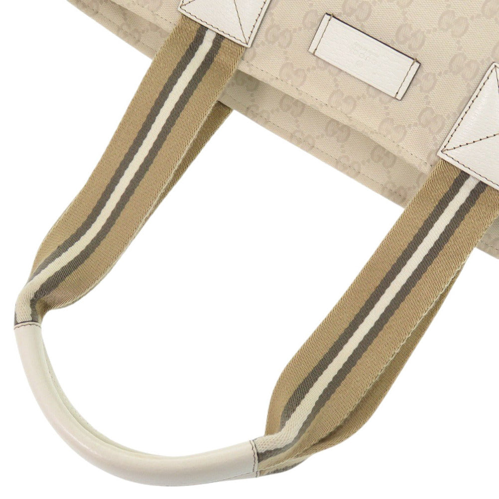 GUCCI Tote Bag 155524 GG canvas Ivory Sherry line Women