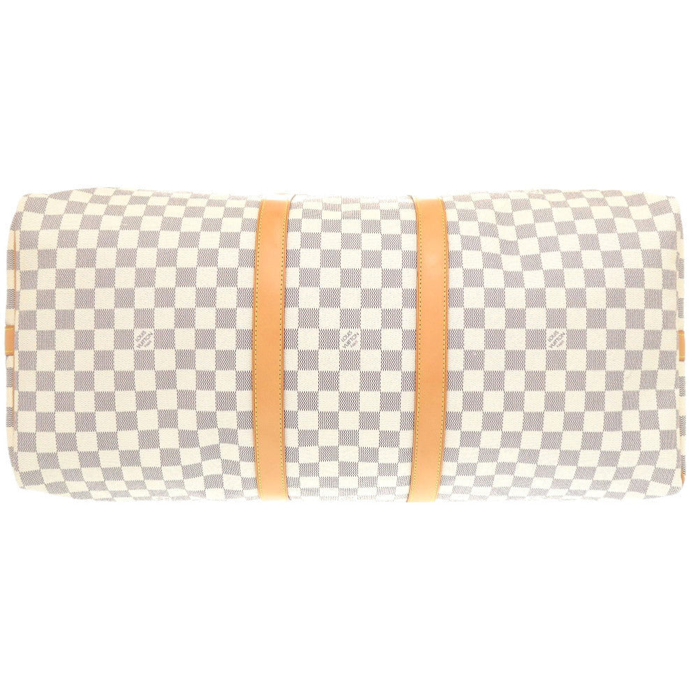 LOUIS VUITTON Boston Duffel bag Damier Azur Canvas white Keepall bandouliere55 Women(Unisex)