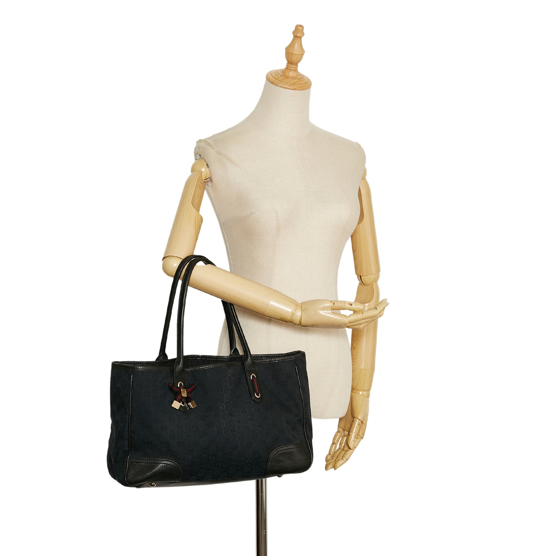 Gucci Leather Canvas Tote