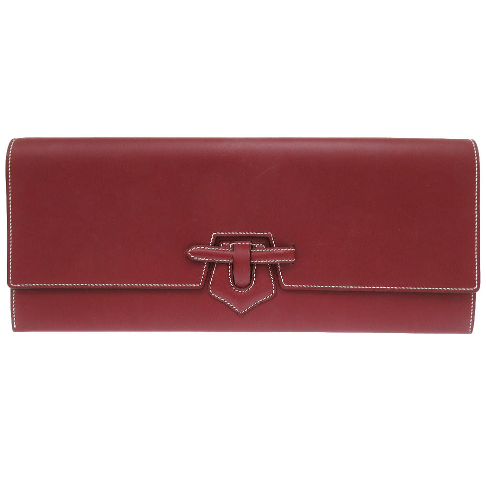 HERMES Clutch bag Vaux Chamonix Rouge ash Women(Unisex)