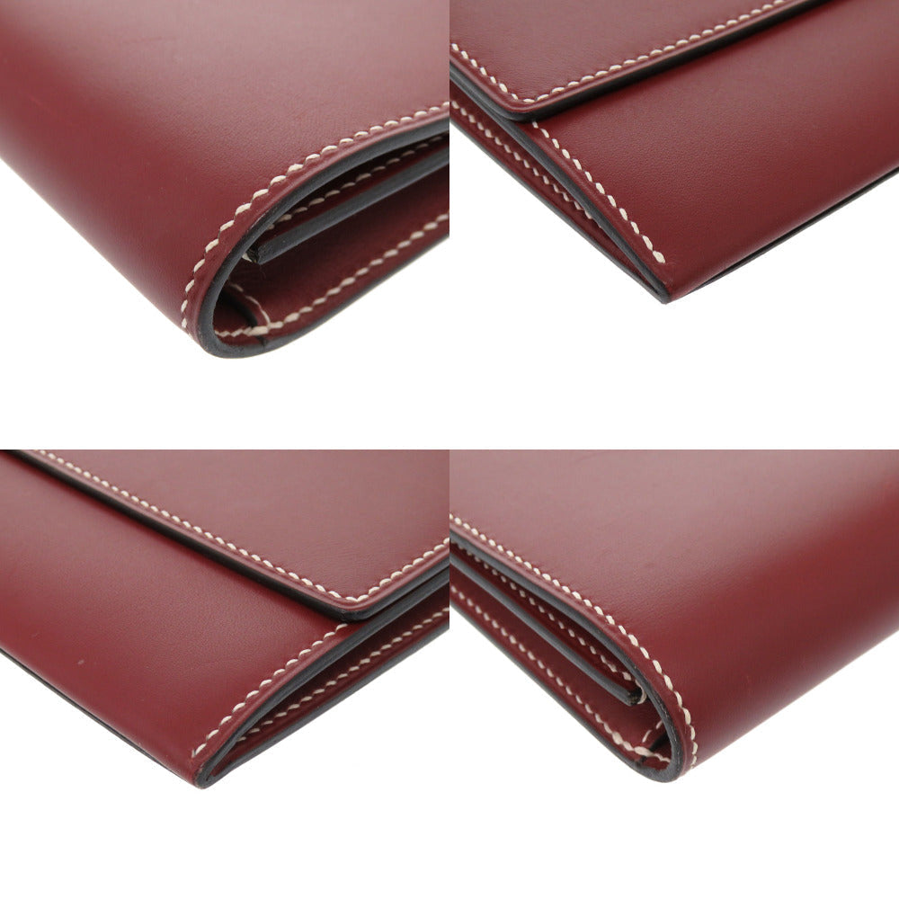 HERMES Clutch bag Vaux Chamonix Rouge ash Women(Unisex)