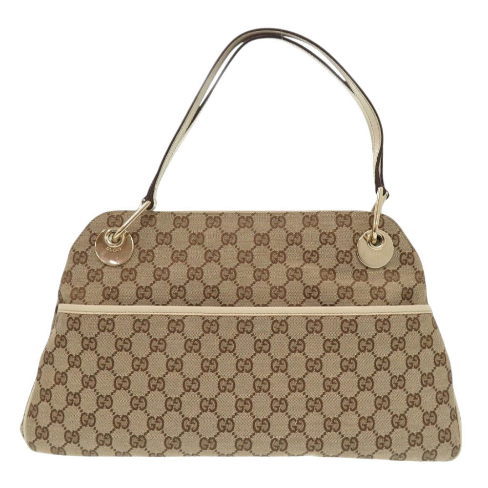 GUCCI Tote Bag 121023 GG canvas, leather beige Women