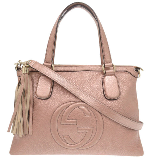 GUCCI Handbag 308362 leather pink Soho