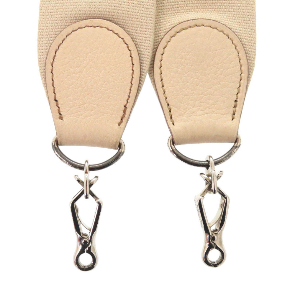 HERMES Shoulder strap Courchevel, canvas Beige type Evelyn Shoulder Strap Women