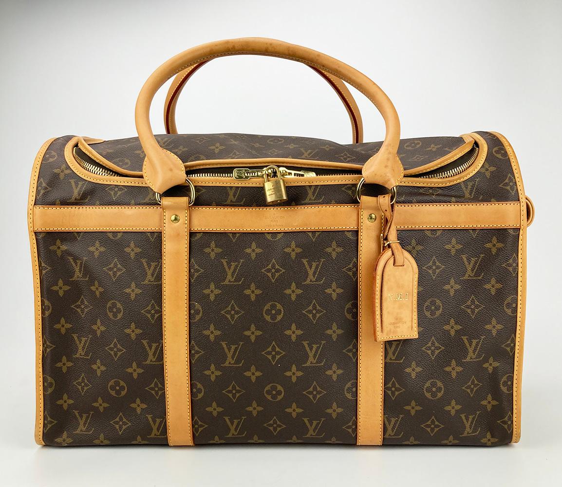 LOUIS VUITTON Monogram Sac Chien Pet Carrier 50