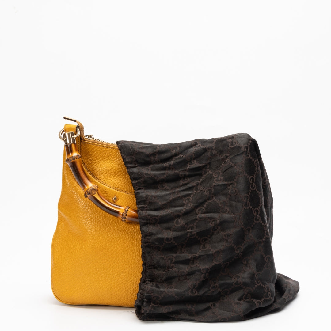Gucci Leather Canvas Handbag