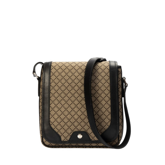 Gucci Leather Canvas Shoulder Bag