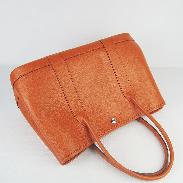 Luxury Hermes garden party handbag orange