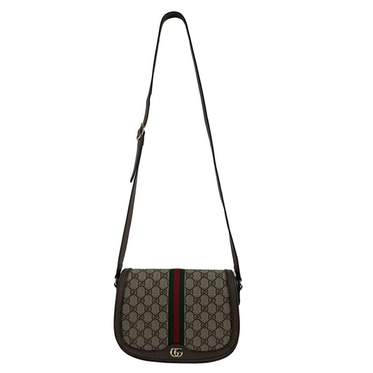 Gucci Monogram Leather Canvas Crossbody