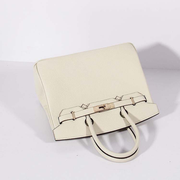 Luxury Hermes 30cm Birkin Bag Togo Leather With Strap Beige Gold