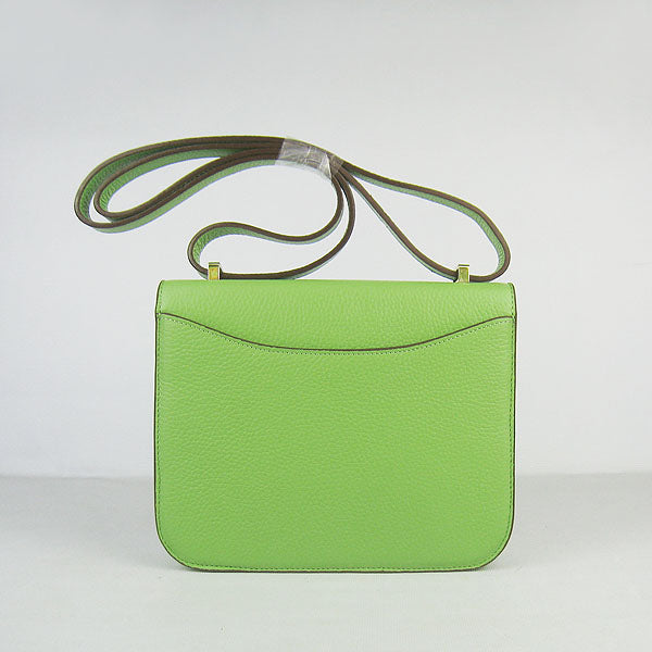 Luxury Hermes Constance Cowskin Leather Bag green golden