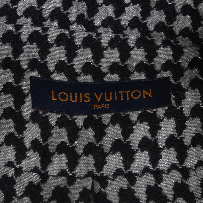 Louis vuitton RM192 RDQ HHS66W Long-Handy Wool/Polyester Black Grey T-Shirt
