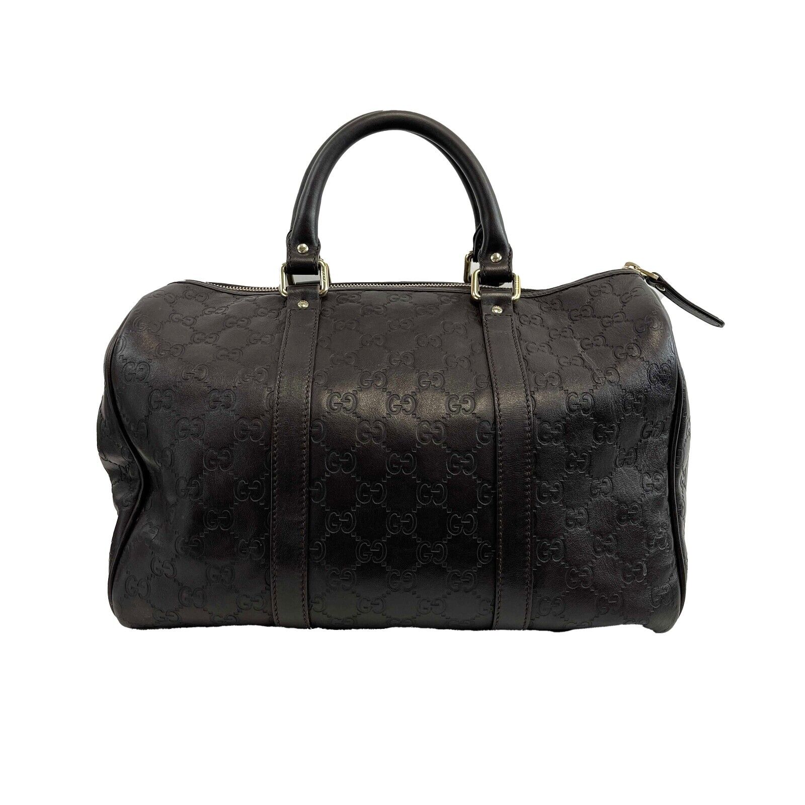 Gucci Monogram Leather Top Handle Shoulder Bag