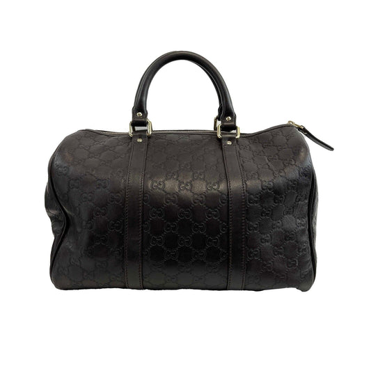 Gucci Monogram Leather Top Handle Shoulder Bag