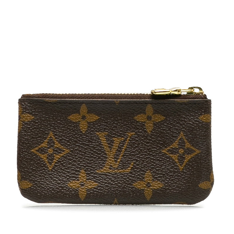 Louis Vuitton Monogram Pocket Crane Coin Case Keycase M62650 Brown PVC Leather Lady Louis Vuitton