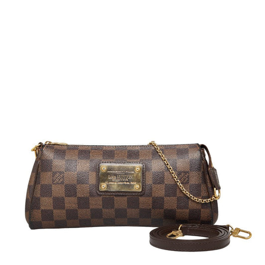 Louis Vuitton Eva Chain Handbags 2WAY N55213 Brown PVC Leather Ladies Louis Vuitton