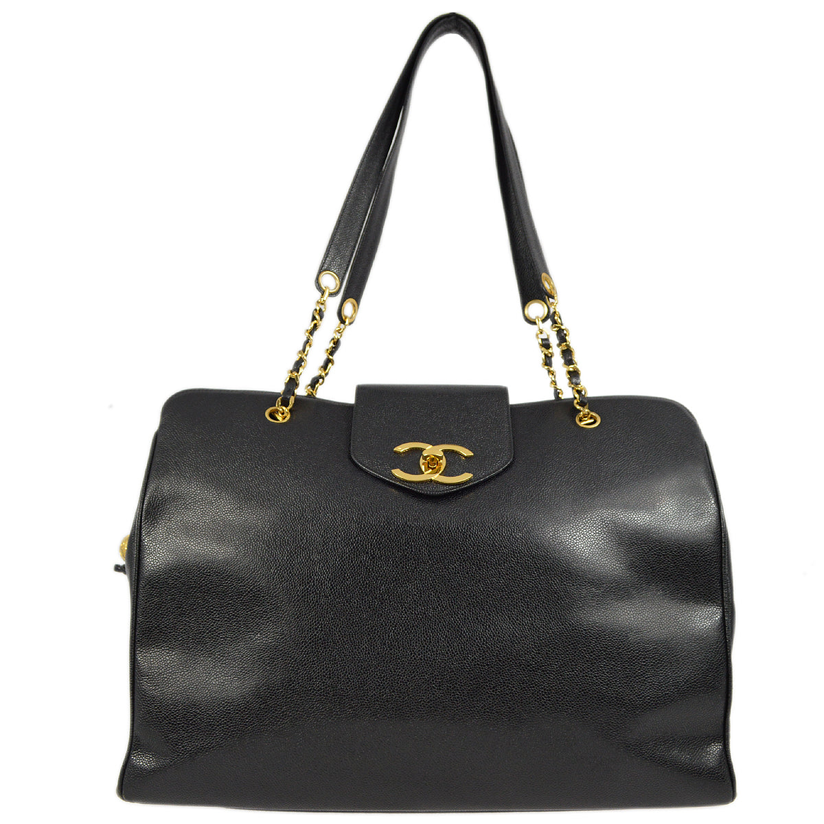 Chanel Black Caviar Supermodel Shoulder Bag
