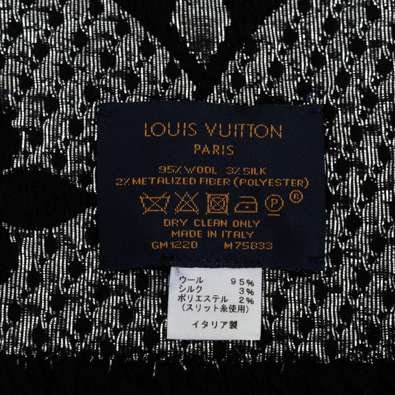 Louis vuitton M75833 Maffler Wool/Silk Noir Black