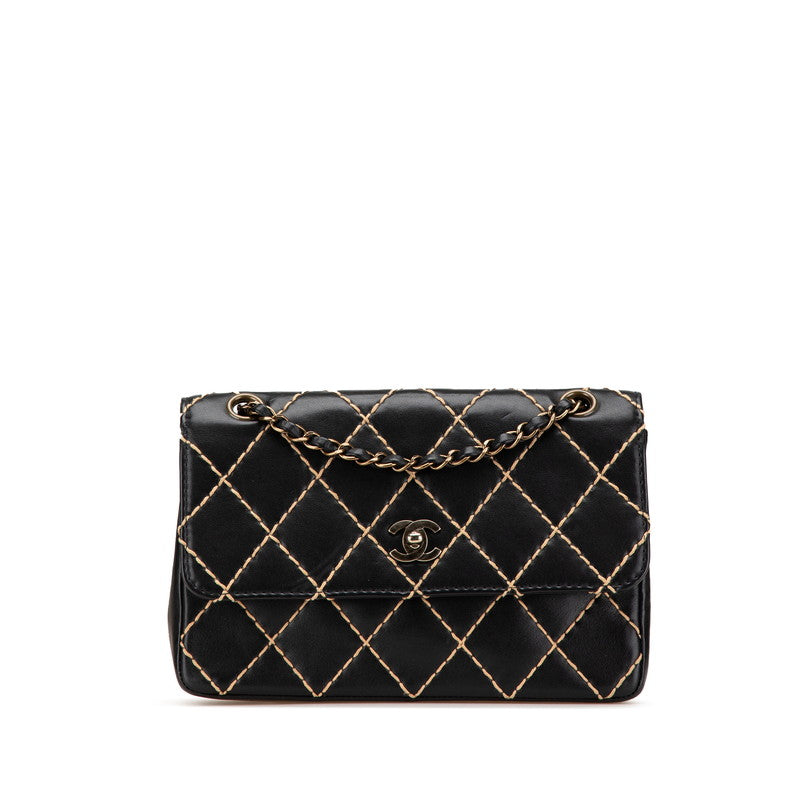 Chanel Coco Wild Stitch Lambskin Shoulder Bag