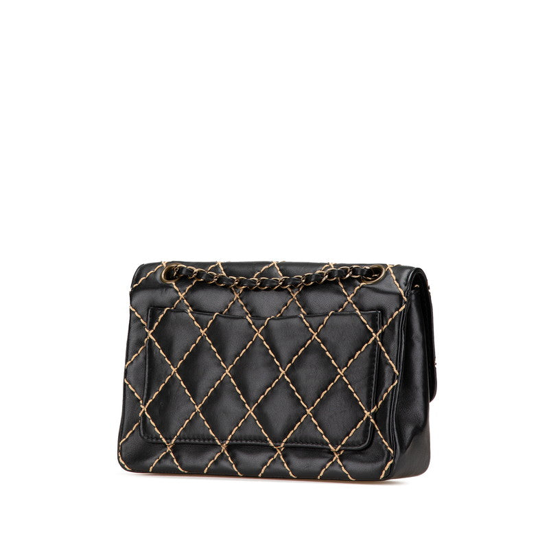 Chanel Coco Wild Stitch Lambskin Shoulder Bag
