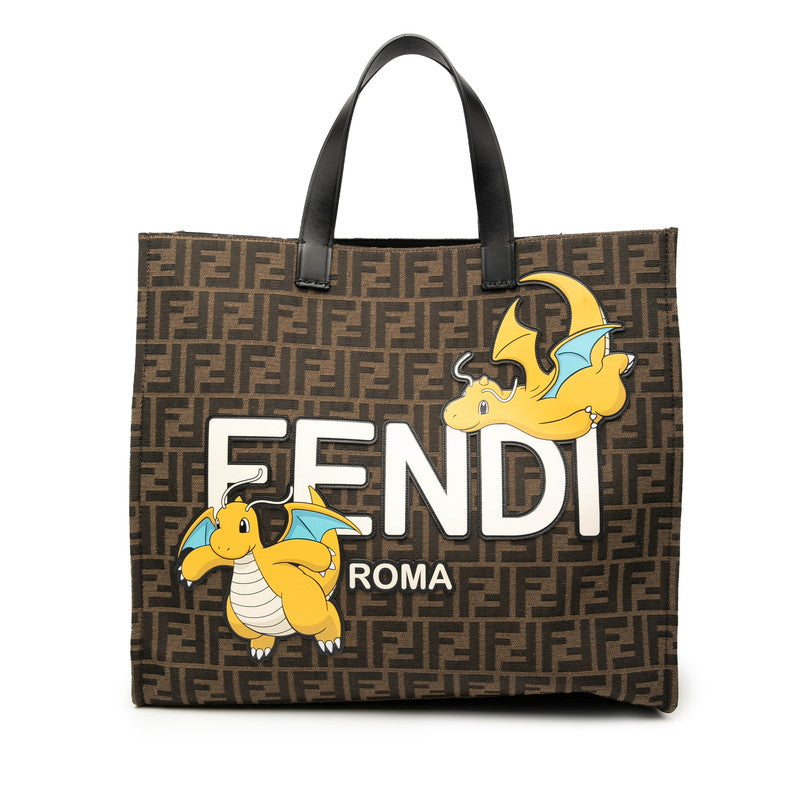 Fendi Zucca Fragment PokÃ©mon Dragonite Canvas Leather 2way Bag