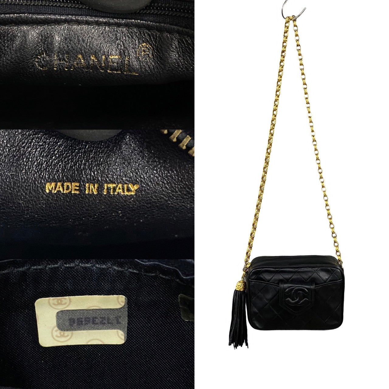 CHANEL Shoulder Bag lambskin black Matrasse Women