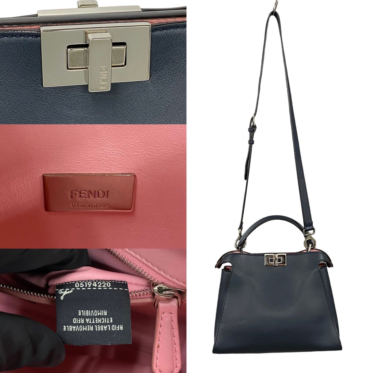 Fendi Mamma Baguette Zucca Nylon Leather Waist Bag