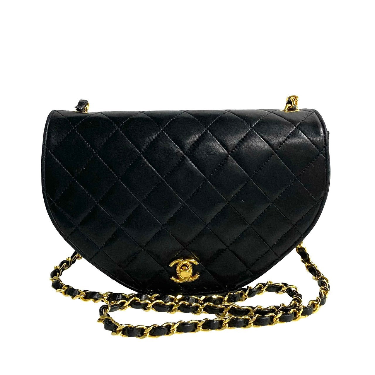 CHANEL Shoulder Bag lambskin black Matrasse