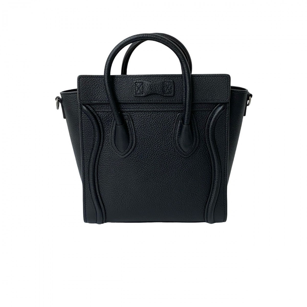 CELINE Shoulder Bag leather black Luggage nano shopper Women(Unisex)