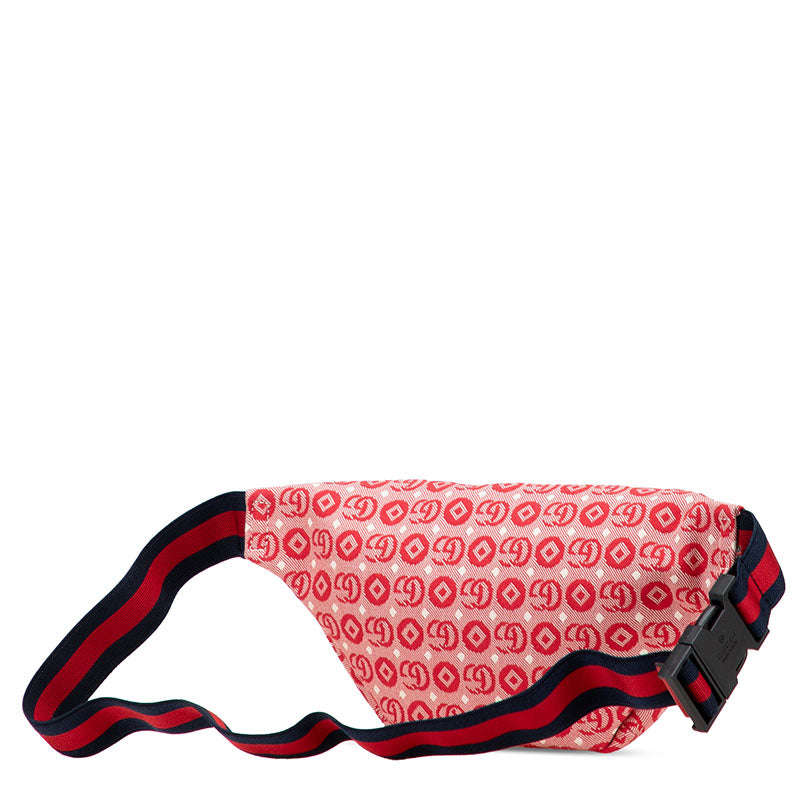 Gucci GG logo Star Canvas Leather Waist Bag