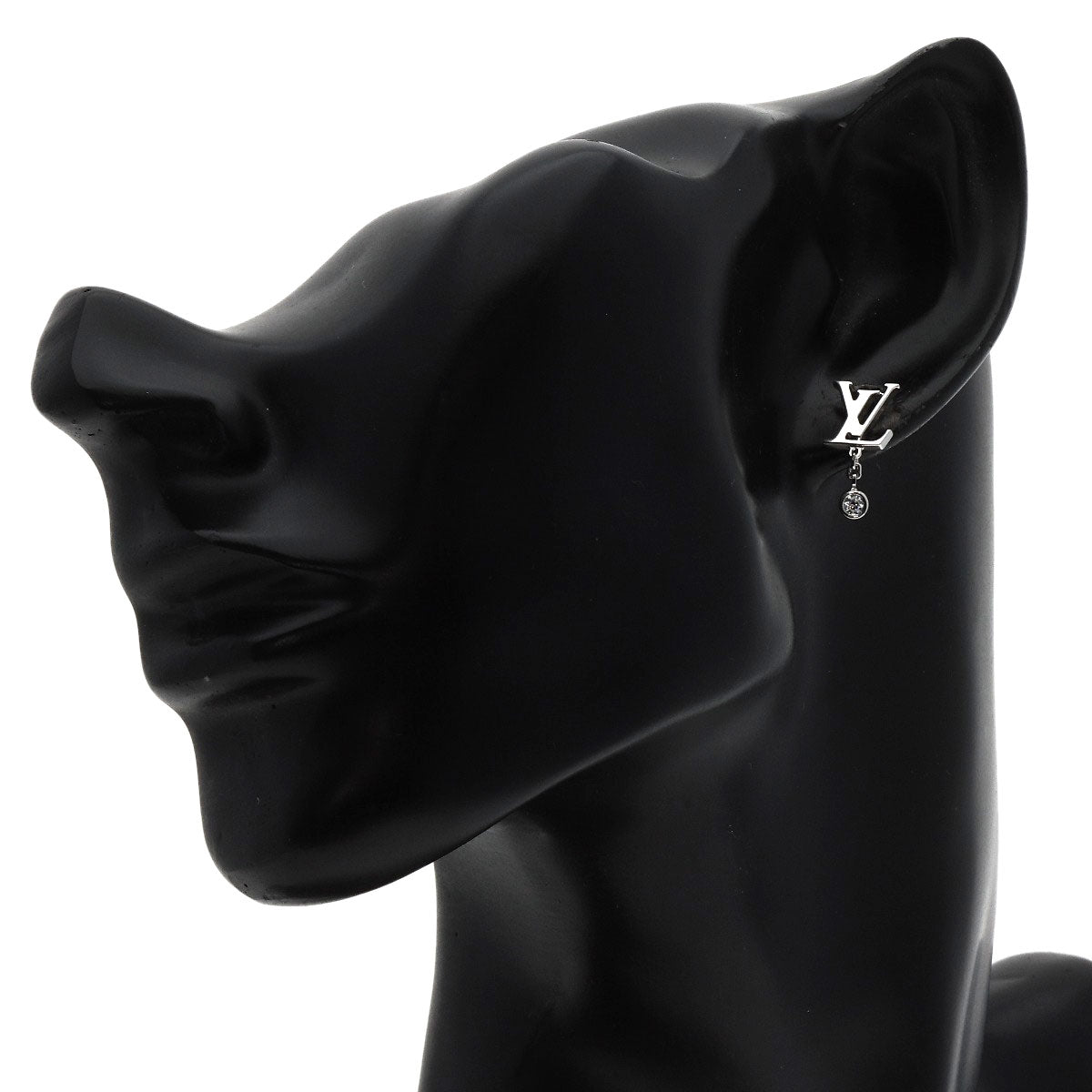 LOUIS VUITTON Pierce Silver Puce Idylle Blossom LV Diamond One side only