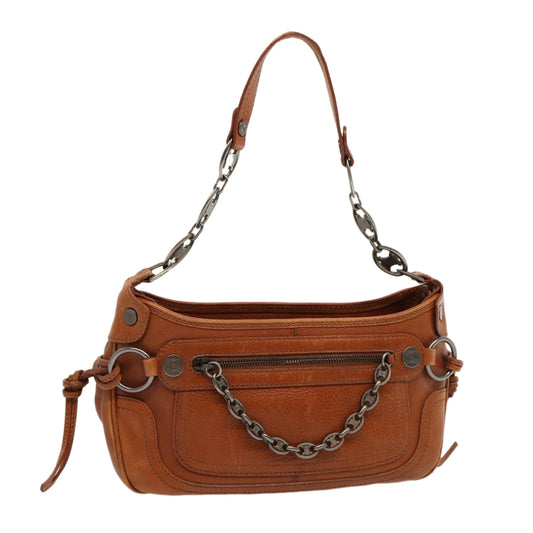 Luxury CELINE Shoulder Bag Leather Brown 70338