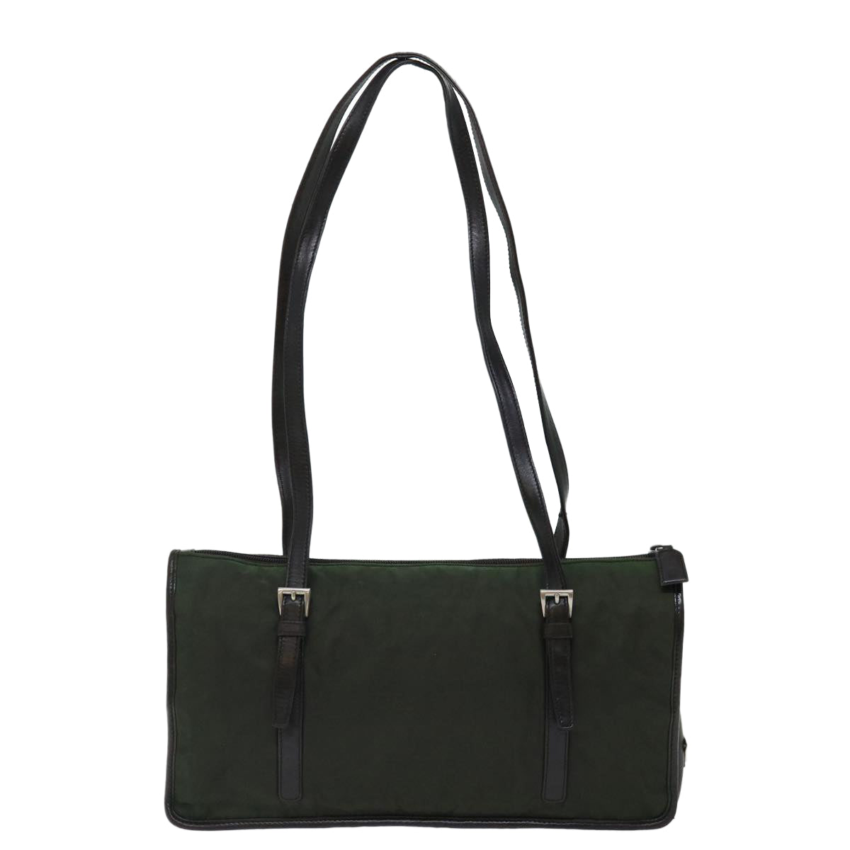 PRADA Shoulder Bag Nylon Khaki Auth 70585