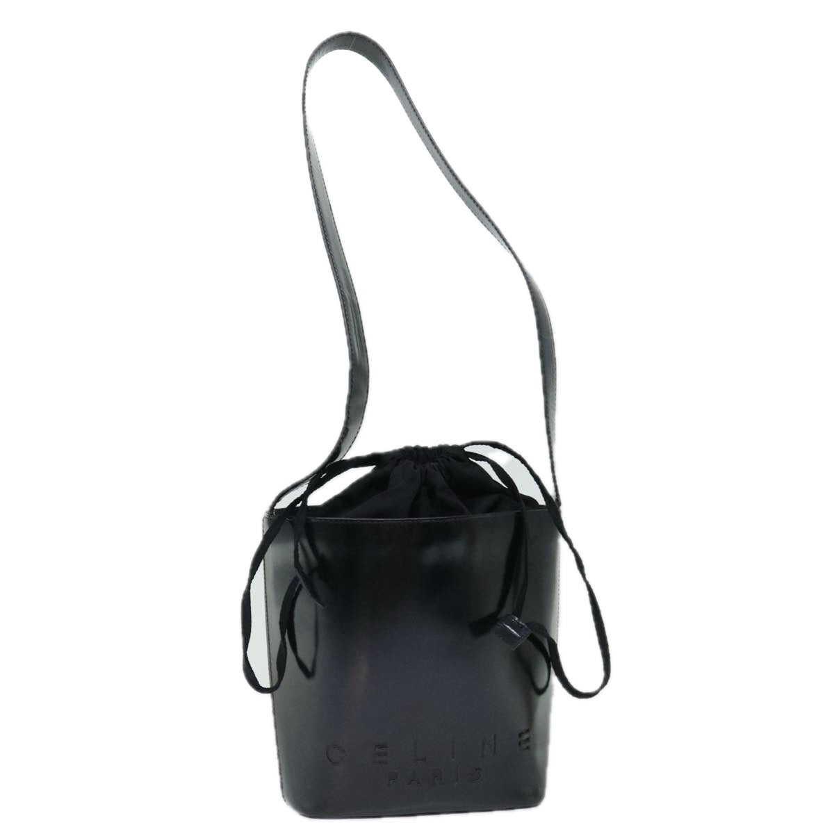 Luxury CELINE Shoulder Bag Enamel Black 70828