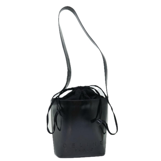Luxury CELINE Shoulder Bag Enamel Black 70828