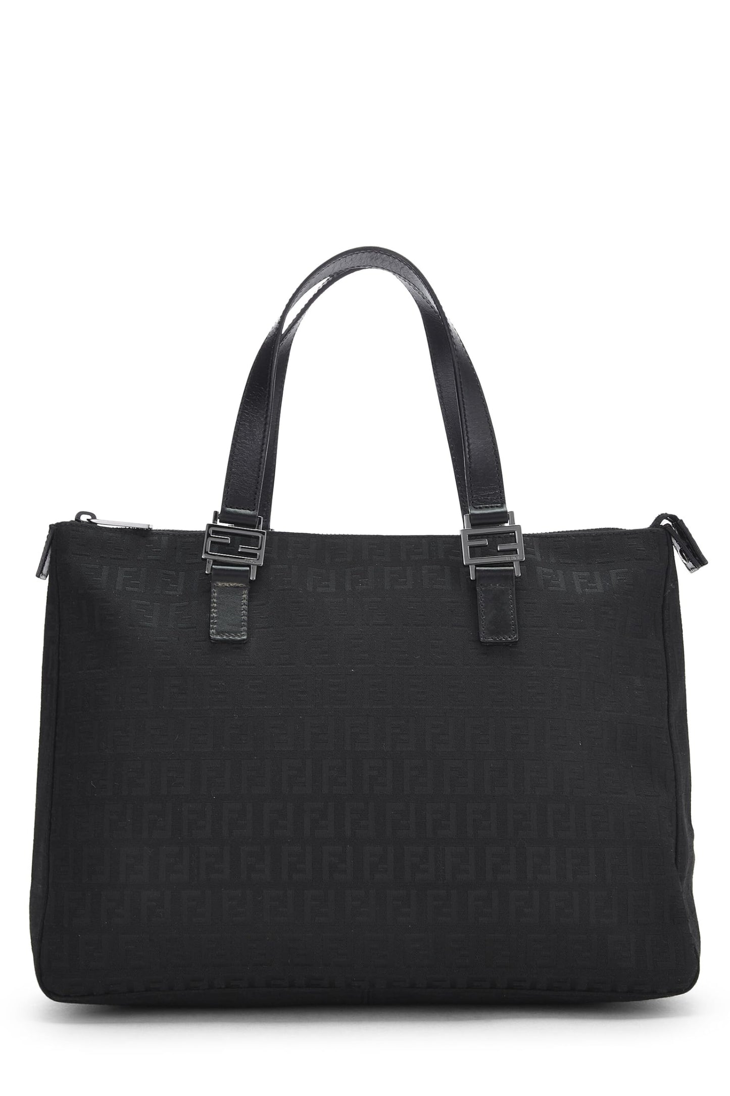 Fendi, Black Zucchino Canvas Tote Small, Black