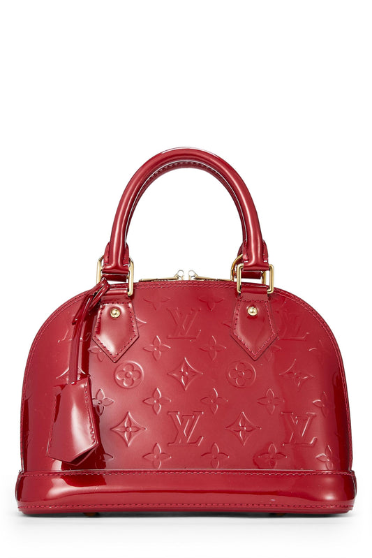 Louis Vuitton, Cerise Monogram Vernis Alma BB, Red