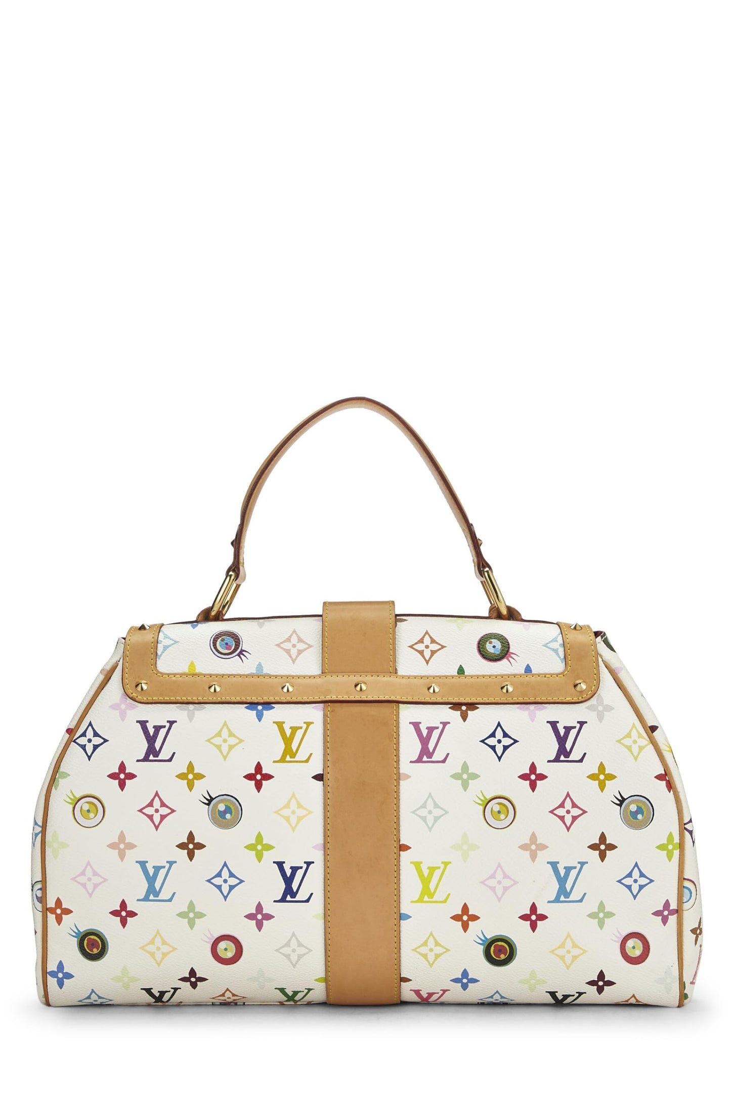 Louis Vuitton, Takashi Murakami x Louis Vuitton White Monogram Multicolore Eye Love You Handbag, White