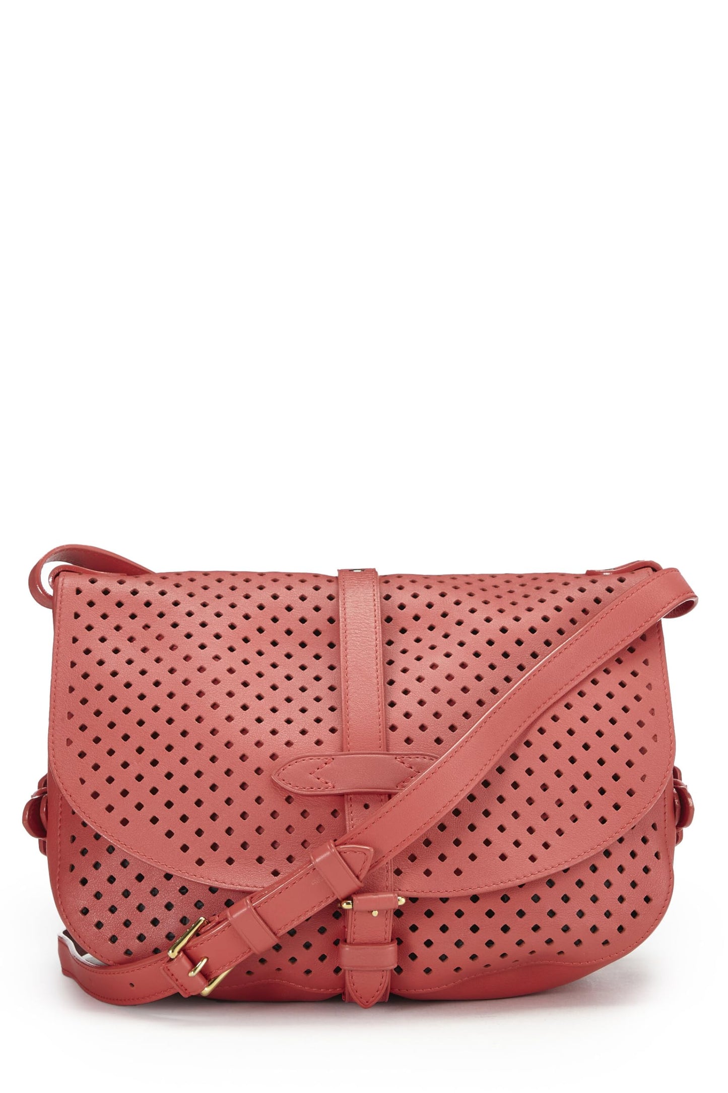 Louis Vuitton, Pink Perforated Leather Saumur 30, Pink