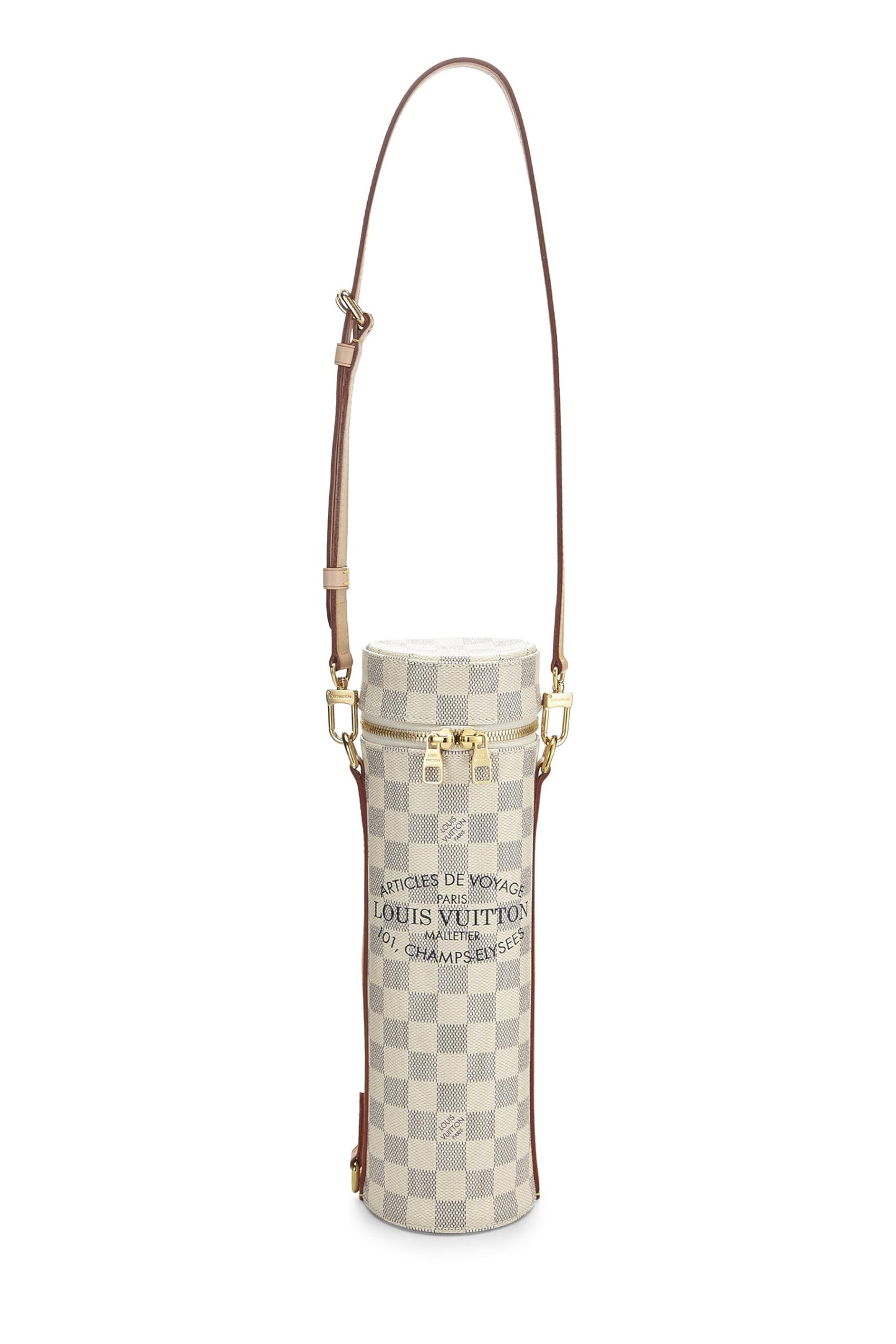 Louis Vuitton, Damier Azur Porte-Bouteille, White