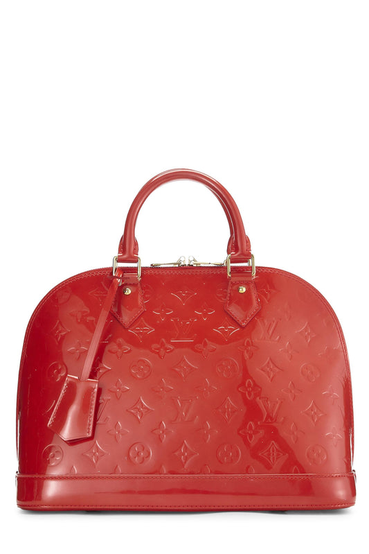 Louis Vuitton, Orange Sunset Monogram Vernis Alma GM, Orange