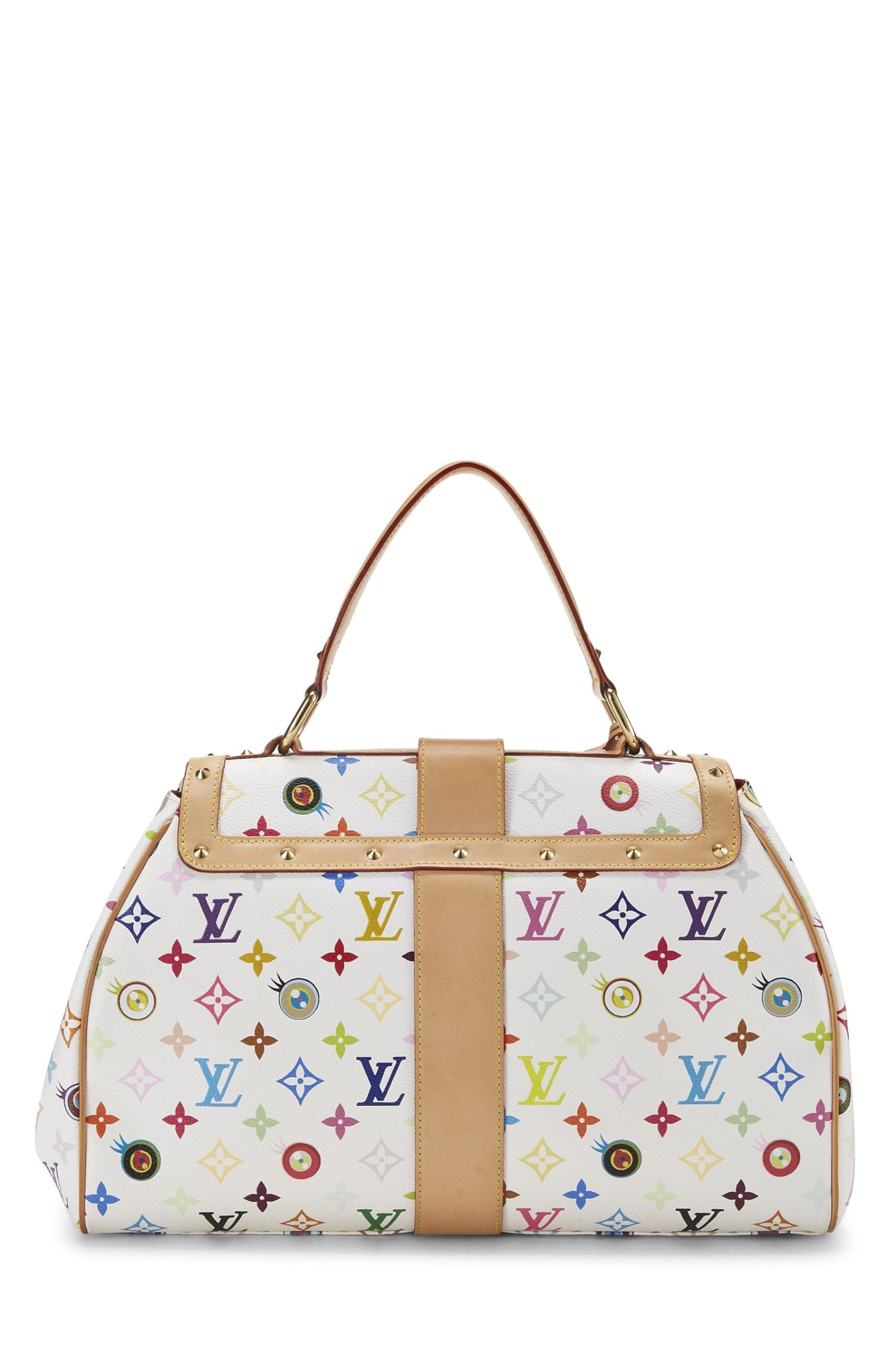 Louis Vuitton, Takashi Murakami x Louis Vuitton White Multicolore Eye Love Monogram Sac Retro GM, White