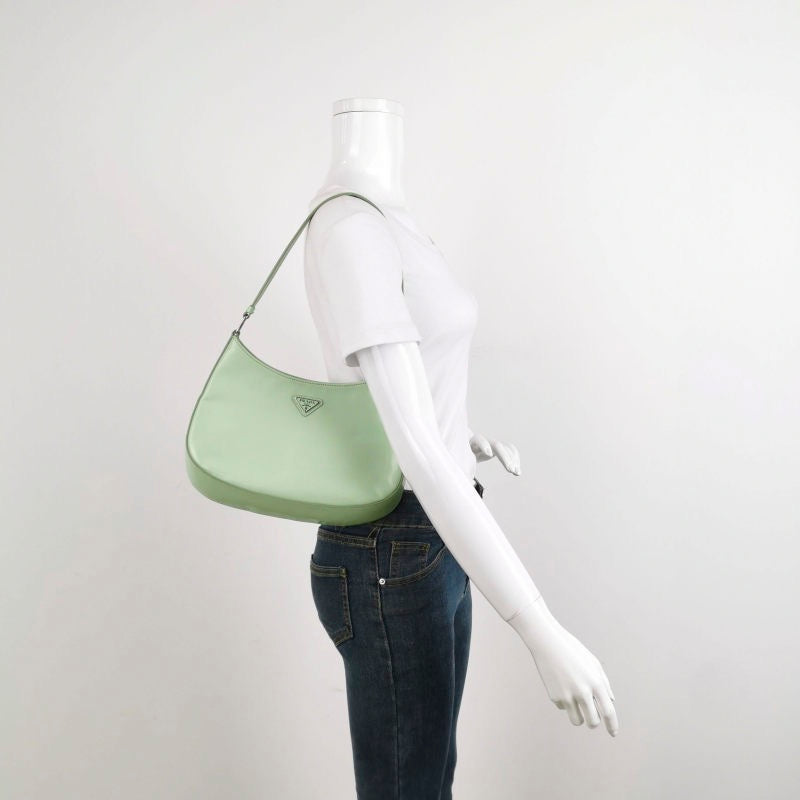 Prada Cleo Green Smooth Leather Shoulder Bag - Style 2