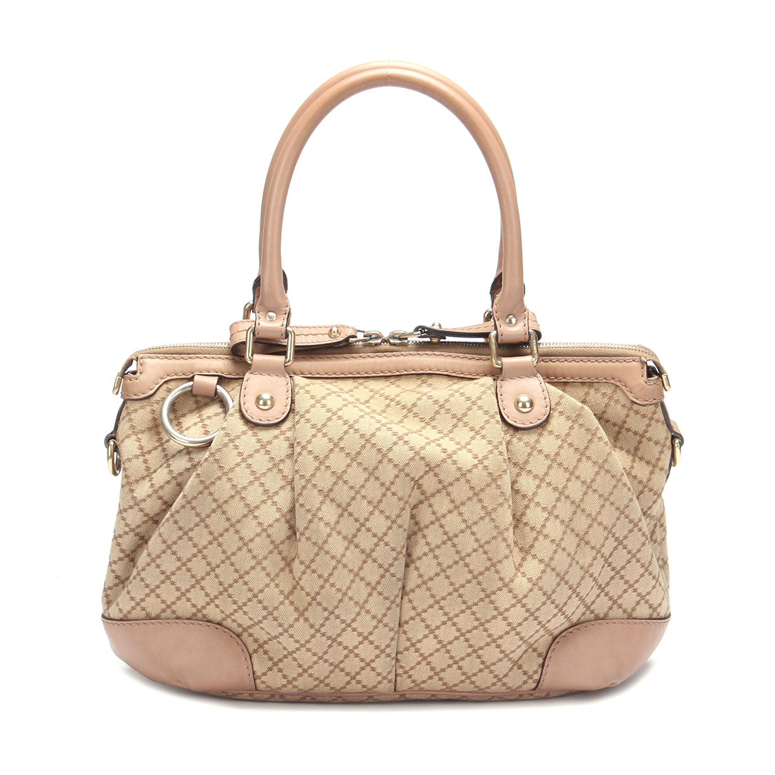 Gucci Lou Canvas Top Handle Shoulder Bag
