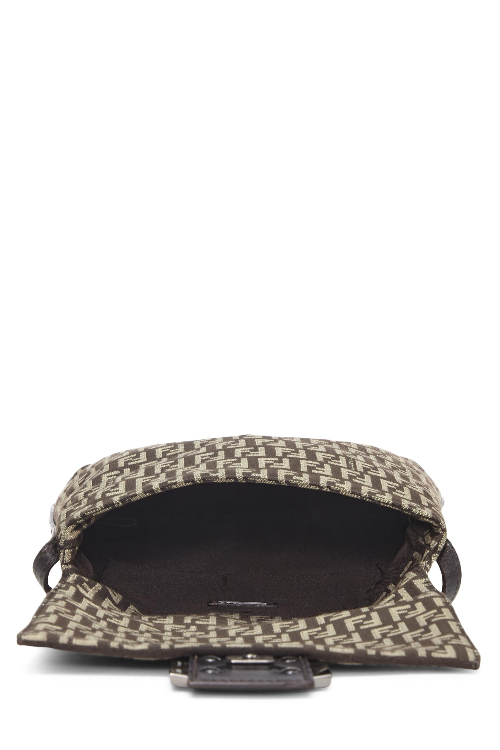 Fendi, Brown Zucchino Canvas Messenger Small, Brown