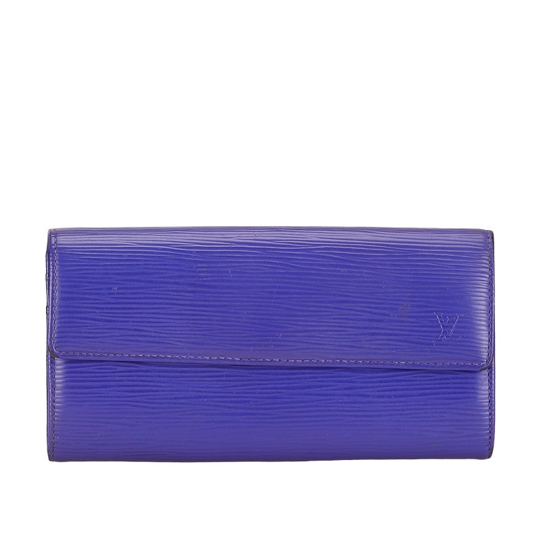 Louis Vuitton Epi Portefoliosara Long Wallet M6031G Fig Pearl Leather Louis Vuitton