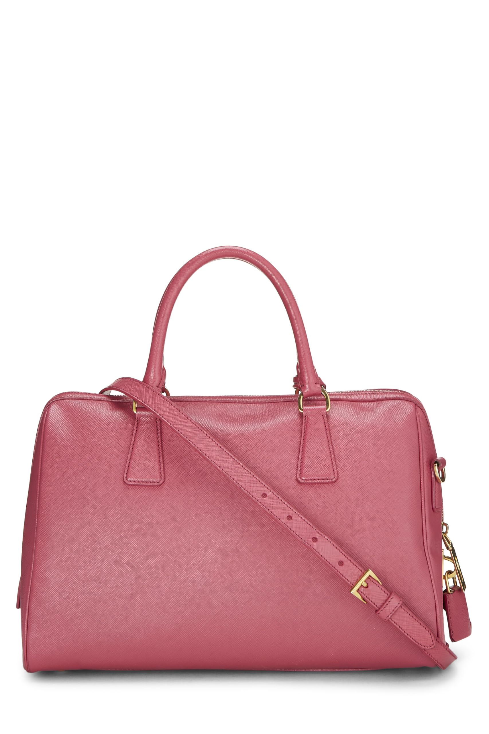 Prada, Pink Saffiano Boston, Pink Luxury Handbag