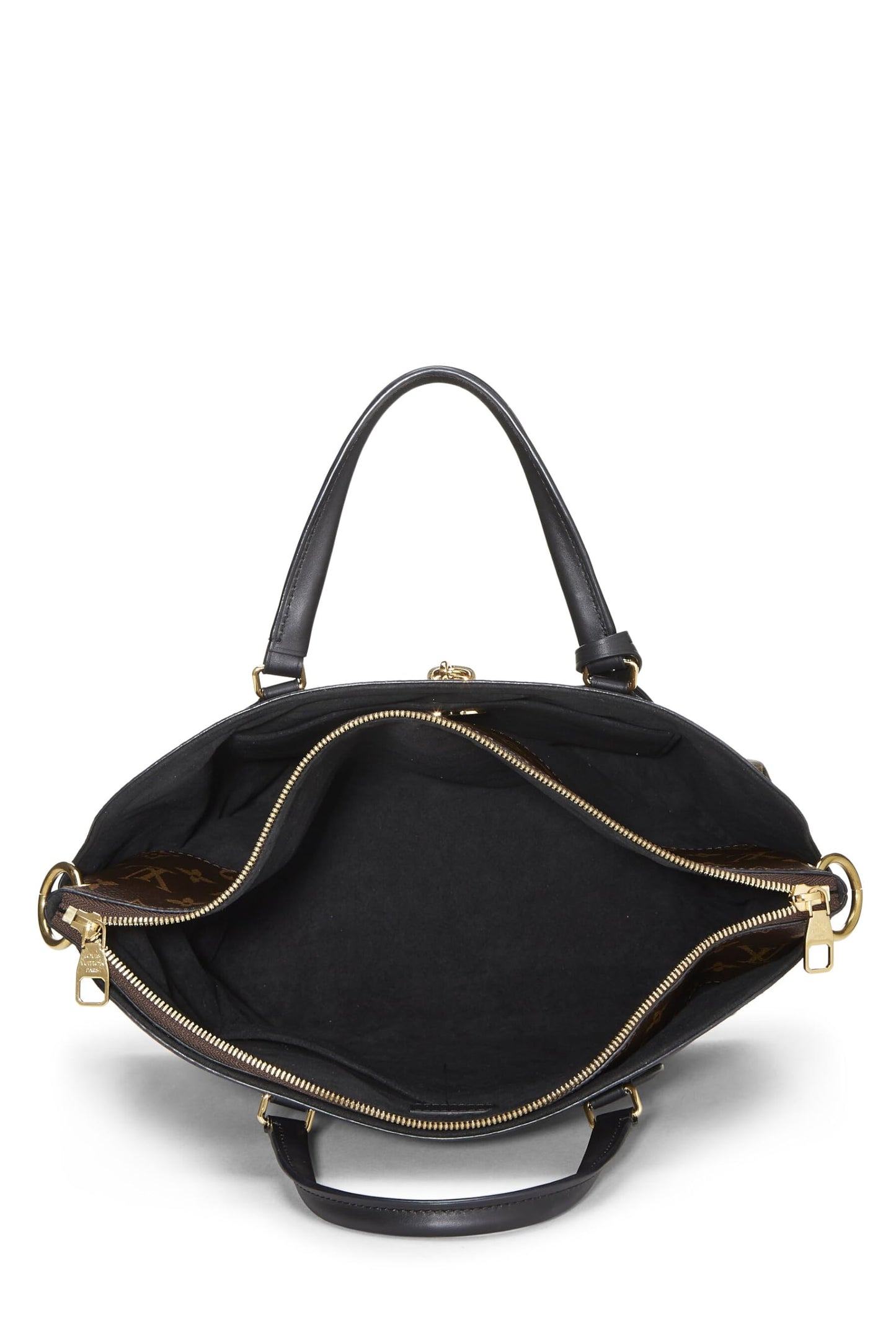 Louis Vuitton, Black Monogram Flower Zip Tote MM, Black
