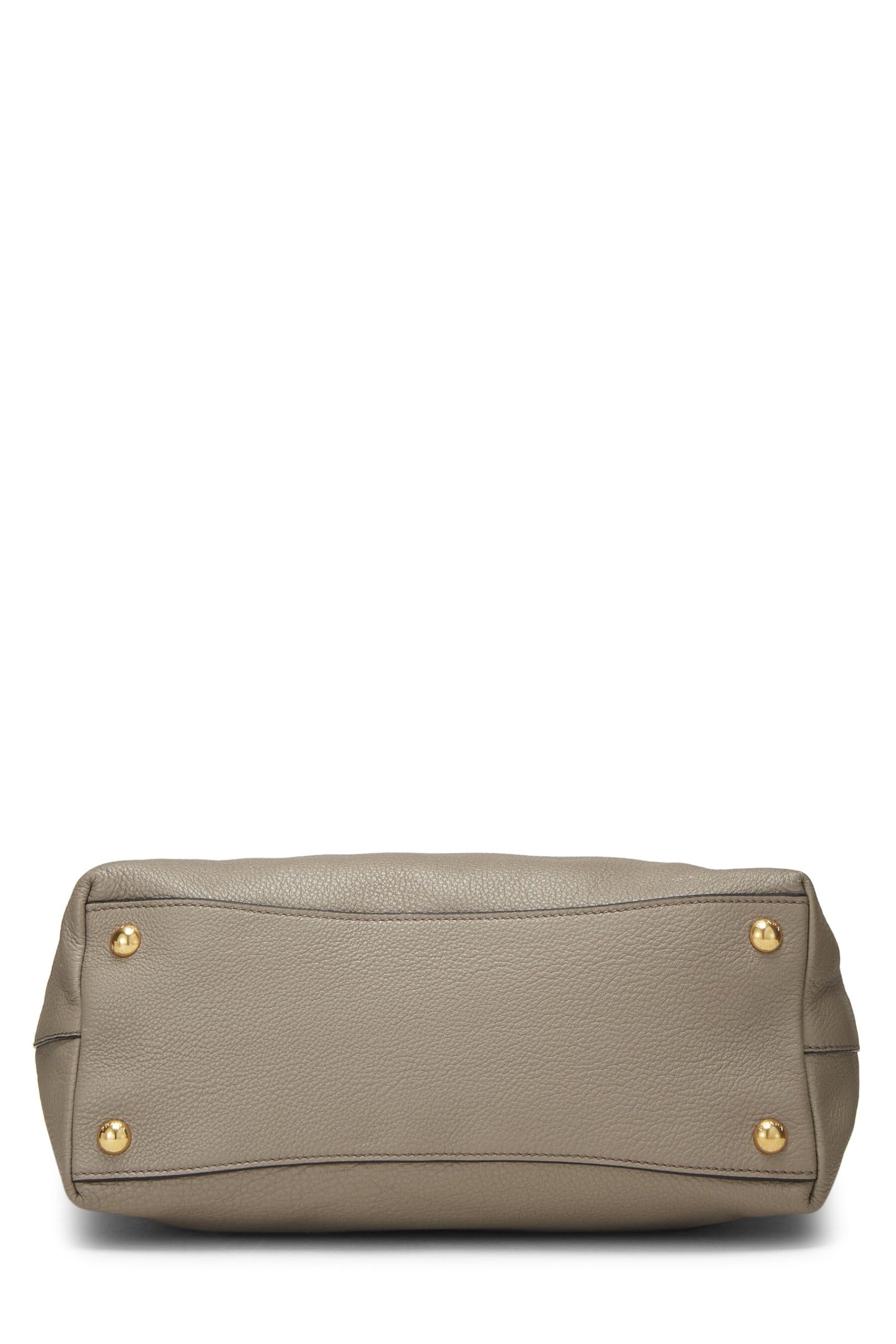 Prada, Grey Vitello Daino Tote Small, Grey